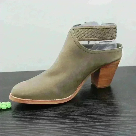 Crevo Eva Women’s Olive/Grey Suede Leather Ankle Boots Size 11 - Picture 3 of 11